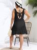 Blusa playera con volantes y lazo para mujer, vestido sexy sin espalda, talla grande, estilo europeo y americano, transfronterizo