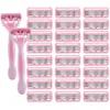 Suministro Transfronterizo de Cuchillas de Acero Inoxidable Manuales de Seis Capas para Mujeres, Maquinillas de Afeitar Manuales, Venta al Por Mayor de Fábrica