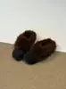 Zapatos Birkenstock Peludos Estilo Retro para Mujer, Deslizables de Invierno para Exteriores, Forro de Felpa, Cálidos, Zuecos Deslizables Perezosos, Zapatos de Algodón Redondos Lindos y Peculiares