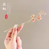 Grampo elegante e versátil de ginkgo para cabelos finos, grampo em U de nicho para a parte de trás da cabeça, grampo em forma de crescente