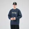Nueva sudadera de cuello redondo para hombre de otoño e invierno, cómoda y versátil, casual, moderna, a la moda, estilo Hong Kong, top estilo high street americano para hombre