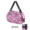 Sacola de Compras com Personalidade Fashion Estampa Camuflada Multiuso Grande Capacidade Bolsa de Armazenamento Portátil Sacola de Compras Dobrável para Supermercado