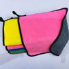 Toalla de lavado de coche de coral de doble cara, bicolor, gruesa, de alta densidad, absorbente, para uso diario en el hogar.