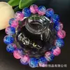 Pulsera Ins Estilo Étnico Mejor Amigo 10MM Más Vendida Hielo Agrietado Flor Estallada Cuentas Vidrio Cielo Estrellado Azul Marino Estilo Coreano