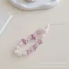 Nuevo Pulsera de Cuentas Mariposa Brillante Cadena para Teléfono Móvil de Nicho Pulsera de Lazo Anti-Pérdida Colgante para Mochila Set de Auriculares