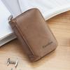Portatarjetas para Hombre Piel PU Ranuras Múltiples para Tarjetas Cremallera Retro Portatarjetas Pequeño Bolsa Vertical tipo Acordeón Portatarjeta de Licencia de Conducir para Hombre Venta al por Mayor