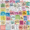 50 folhas etiqueta de autoafirmação motivacional adesivo grafite decoração de personalidade guitarra caderno mala DIY à prova d'água
