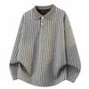 Otoño 2026 Nuevo Sudadera con Cuello Polo Estilo Americano Patrón de Espina de Pescado para Hombre Peso Pesado Moda Juvenil Casual Pullover Capa Base