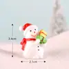 Paisagem miniatura de boneco de neve de Natal, arranjo em vaso com cena de neve, pequenas peças decorativas, pingente de chaveiro Papai Noel, presentes de resina, atacado