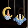 Macacão Aromaterapia Gesso Nuvem Bolha Lua Gato Ornamento DIY Céu Estrelado Gatinho Ornamento Pingente Molde de Silicone