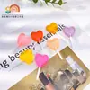Resina Simulada Translúcida Brillo Fino Forma de Corazón Paleta de Caramelo DIY Pendientes Creativos Pinzas para el Cabello Llavero Accesorios de Joyería Materiales