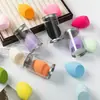 Esponja de Maquillaje Empaquetada en Tubo, Doble Uso para Aplicación Seca y Húmeda, Esponja de Maquillaje Suave, Esponja de Maquillaje Ultra Suave en Caja de Lata