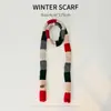 Bufanda de Contraste de Dopamina Colorida Estilo Coreano Imitación Cachemir Delgada Cálida para Otoño e Invierno Bufanda Larga Tejida Uso Personalizado