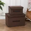 Caixa Organizadora de Roupas com Tampa, Disponível em Várias Cores, Dobrável, para Uso Doméstico, para Organizar Roupas, Brinquedos e Itens Diversos no Guarda-Roupa