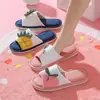Pantuflas de Punta Abierta al por Mayor Precio Especial Pantuflas de Algodón Lino para el Hogar para Mujeres Antideslizantes de Interior Suela Gruesa Primavera y Otoño Pantuflas para Todas las Estaciones