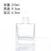 Frasco de aromaterapia 50ml quadrado transparente frasco de perfume frasco de vidro frasco de fragrância quadrado sem fogo frasco de aromaterapia fragrância frasco de óleo essencial
