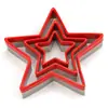 Moldes navideños para galletas transfronterizos en stock, cortadores de galletas para hornear, juego de moldes para galletas de copo de nieve y estrella de acero inoxidable