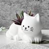 Jiahui Mei Maceta de Flor de Gatito Molde de Silicona DIY Portavelas de Gato Lindo Adorno de Yeso Herramienta de Lijado
