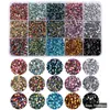 Set de 15 rejillas de diamantes AB de fondo plano de resina en colores jelly, diamantes para decoración de uñas de colores mixtos, diamantes adhesivos DIY hechos a mano, set de accesorios de diamantes transparentes grandes