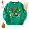 Caixa de Ritmo Sprunki Jogo Musical Periférico Roupas Crianças Moletom Algodão e Lã Casual Top 9