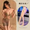 Lencería sexy con tirantes y perspectiva de cuerpo brillante para chica de discoteca, vestido uniforme.