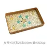 Bandeja Rectangular de Concha de Ratán Vietnamita para Frutas, Bandeja para Sala de Estar, Comedor, Cesta Organizadora de Almacenamiento de Lujo Ligero