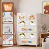 Gabinete de Almacenamiento para Estudiantes de Dibujos Animados Transfronterizo Gabinete de Almacenamiento de Plástico con Cajones para Juguetes, Documentos y Artículos Varios Caja de Almacenamiento para Ropa de Bebé