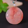 Flor de Melocotón Natural Donut Relleno Manzana Nube Auspiciosa Candado Colgante de Jade Anillo de Paz Colgante Suministro en Vivo Suministro de Comercio Exterior