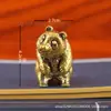 Latão Vintage Vestido Tesouro Nacional Animal Urso Panda Gigante Enfeites de Mesa Panda Vermelho Casa Escritório Pet de Chá Enfeites
