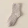 Meias de Veludo Coral para Mulheres no Outono e Inverno, Armazenamento de Calor e Bloqueio de Temperatura Meias para Dormir, Isolamento Térmico e Não Soltam Fiapos Meias de Cano Médio, Meias Grossas, Meias Femininas no Atacado