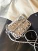 Moda de Verano Charol Brillante Mini Bolso para Mujer 2024 Nuevo Estilo Occidental Estilo Chanel Rombo Cadena Bolso Cruzado