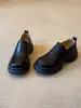 En stock~Primavera/Verano 2026 nuevos mocasines de estilo vintage de punta redonda, versátiles, adelgazantes, calcetín apilado, suela gruesa, que aumentan la altura para mujer