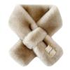 Bufanda de Cuello Falso de Piel Sintética de Conejo Gruesa Cálida de Invierno Estilo Ins de Corea del Sur Mismo Estilo Super Cálida y Estilo Extranjero Bufanda de Pelo