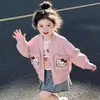 Chaqueta para Niñas 2026 Primavera Nuevo Estilo Chaqueta de Béisbol de Dibujos Animados para Niños Top Elegante de Manga Larga para Niñas Atuendo de Primavera