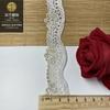 Malla dorada con código de barras de 3 cm, encaje dorado plano, bordado, poliéster de doble color, accesorios para ropa infantil, accesorios hechos a mano, bricolaje, punto