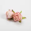 F Flores Artificiais de Seda com Botão de Rosa Desgastado Simulando Vintage Flores Artificiais Materiais DIY Feitos à Mão Decoração de Caixa de Presente Arranjo de Casamento
