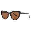 Gafas de sol retro ojo de gato para mujer sentido de alta gama 2025 nuevo color de costura de personalidad europea y americana gafas de sol de tendencia de moda