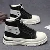 Botas Martin de Lona para Hombre Botas de Trabajo Casuales para Hombre 2026 Otoño/Invierno Zapatos de Caña Alta para Hombre Zapatos de Moda que Aumentan la Altura Estudiante