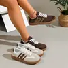 Zapatillas de Entrenamiento Alemanas de Suela Plana para Mujer Primavera y Otoño 2026 Estilo de Comercio Exterior Talla Grande Tenis Deportivos Zapatos Casuales de Moda Blancos para Mujer