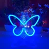 LED transfronteiriço novo neon borboleta pendurado na parede enfeites de quarto decoração luz noturna layout atmosfera neon ins