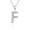 Amazon transfronterizo nuevo collar con incrustaciones de circonita de diamantes completos 26 letras inglesas femenino acero de titanio colgante DIY cadena de clavícula