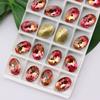 13x 18mm no poroso huevo ovalado turmalina taladro degradado K9 ovalado turmalina taladro costura a mano taladro joyería diy