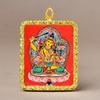 Colgante Thangka del Tíbet Zakilam Cuadrado Aleación de Acero de Titanio Oro Varios Patrones de Minerales Puede Elegir Directo de Fábrica