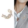 Broche de sereia de strass de liga de moda coreana, acessórios de casaco de terno da moda de alta qualidade, atacado