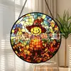 Espantalho de campo transfronteiriço pingente de vidro colorido ornamento de vidro para casa decoração de janela apanhador de sol de jardim