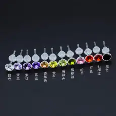 欧美养耳洞气质优雅简约大众设计耳钉镶锆石树脂耳环材料学生饰品