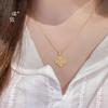 Tienda de oro Puzuo mismo estilo oro accesorios DIY cruz completa vajra mazo colgante collar lujo ligero todo-partido apilado usar mujeres