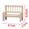 [Promoción del fabricante] 1:12 casa de muñecas casa de muñecas mini muebles modelo simple en blanco madera maciza pequeña silla