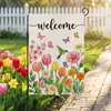 Bandera de Jardín de Pascua Personalizada al por Mayor Decorativa para Exteriores y Patios Bandera Impresa con Patrón de Corazón Bandera de Jardín