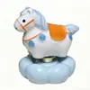 Cavalo Cerâmico Cavalo Giratório Fofo Alívio de Estresse Decoração de Mesa Cavalo Tang Ornamento Rotativo para Casa e Carro Presente Criativo